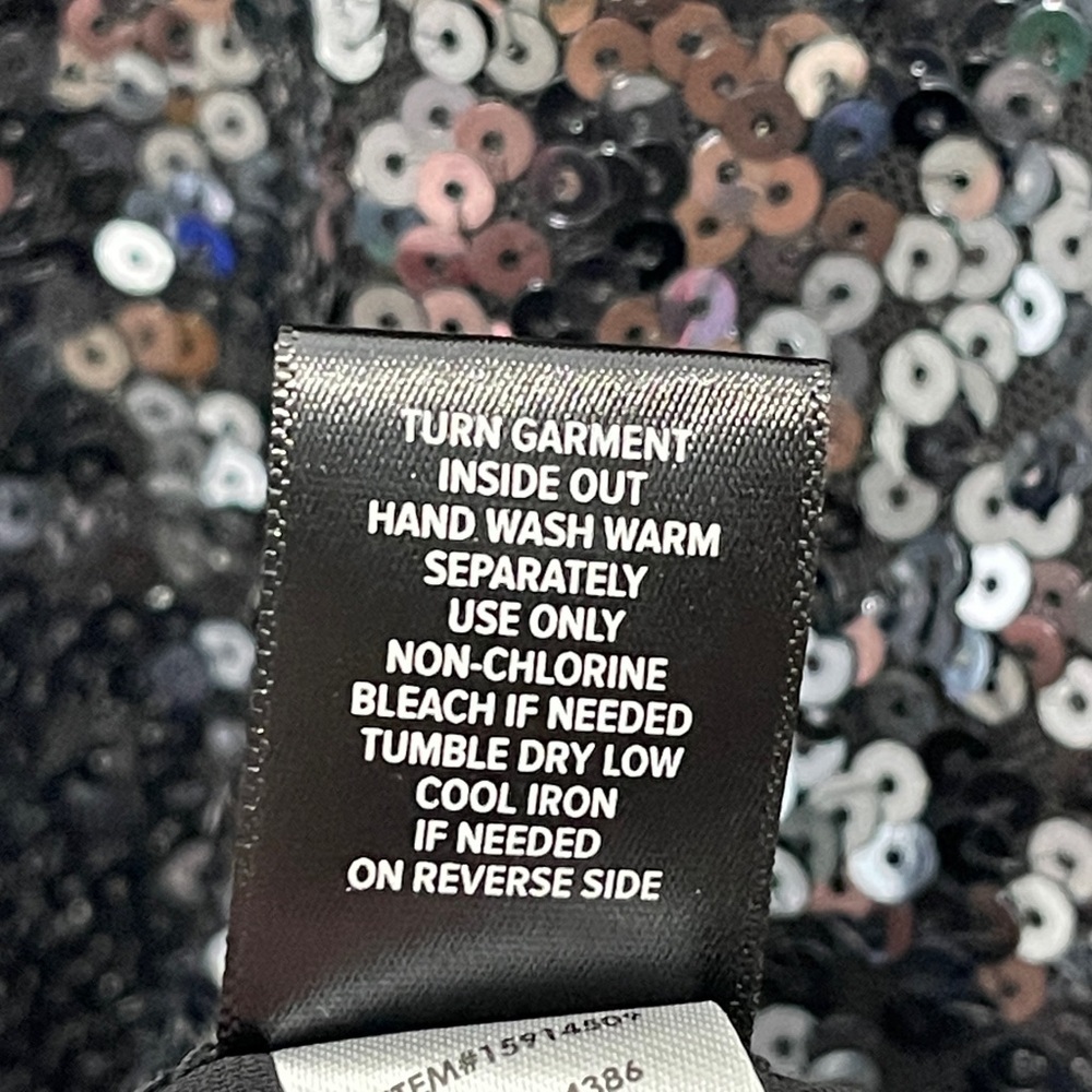 Torrid Black Long Sleeve Mesh And Sequin Top Size 1X Sophisticated Holiday Goth - Picture 10 of 12